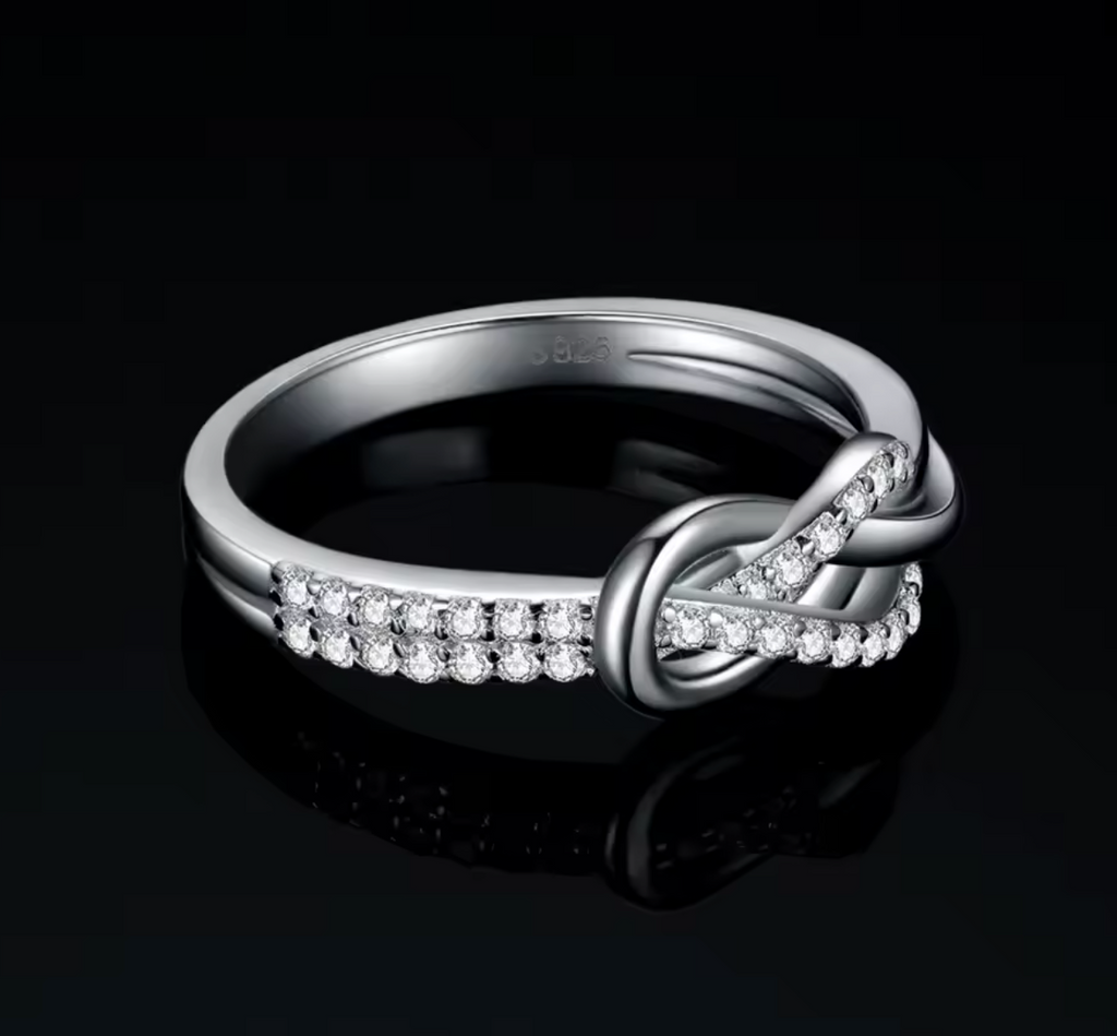 Infinity Love Knot Gemstone Ring