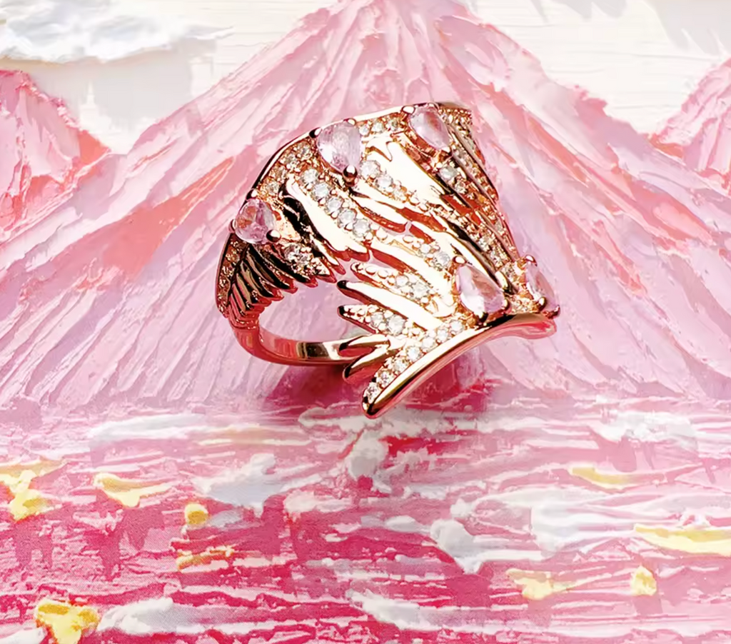 Rose Gold Phoenix Wing Ring