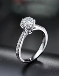 925 Sterling Silver Luxury Crystal Diamond Ring for Women