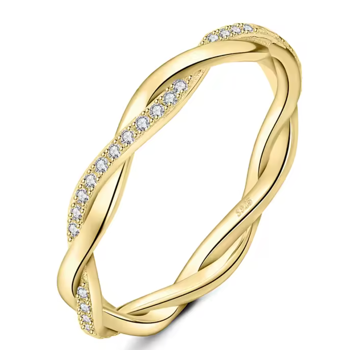 Moissanite D Color Infinity Love Rope Ring
