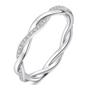 Moissanite D Color Infinity Love Rope Ring