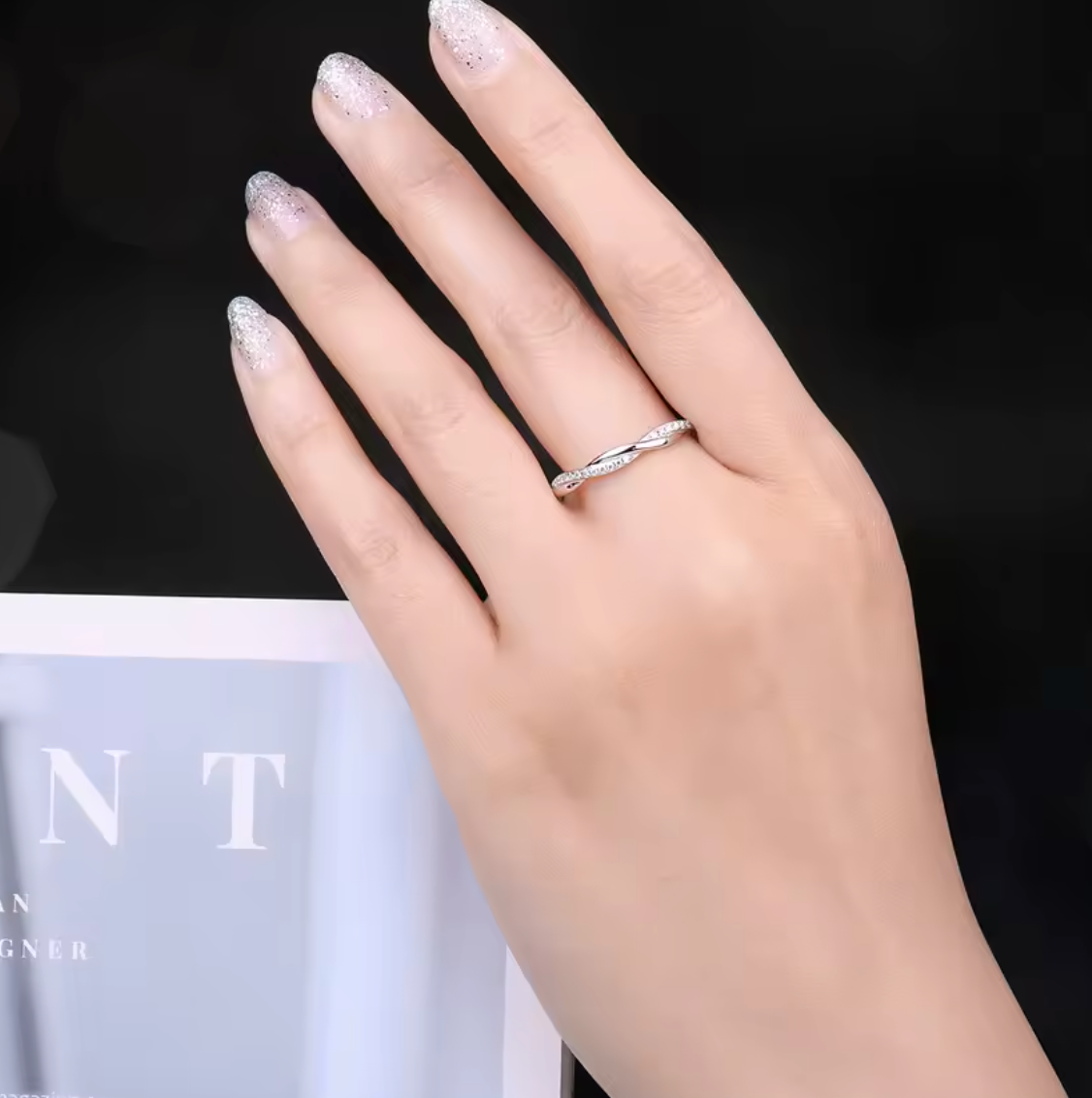 Moissanite D Color Infinity Love Rope Ring